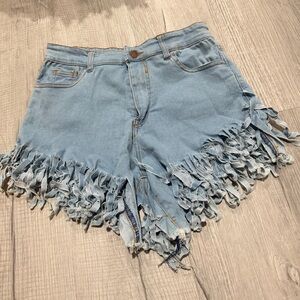 Frayed Denim Women Shorts
